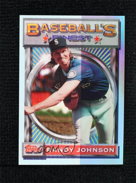 1993 Topps Finest Baseball's Finest Refractor Randy Johnson #154 HOF - Image 1 of 2