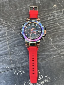 Men's Glamorous Watch Fitness & Casual Wear LED Alarm Stopwatch Non-Waterproof - Picture 1 of 10