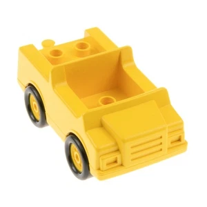 1X Lego Duplo Vehicle Car Yellow Sedan Wheels Black 1 Stud In Seat 9157 2218AC01 - Picture 1 of 1
