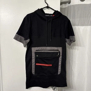 Hudson Outerwear Pequeña S Camisa con Capucha Pullover Sudadera Negra y Roja - Imagen 1 de 8