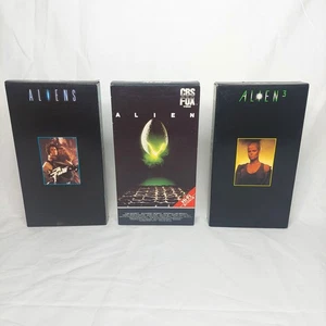 Alien Trilogy 1 2 3 VHS Aliens Sigouney Weaver Horror Cult Classic Movies LOT - Picture 1 of 5