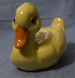 3.75" Bright Yellow Ceramic Duck Spring Figurine Pastel Farm Decor Hobbiest - Picture 1 of 4