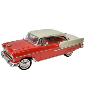 Danbury mint 1955 Chevrolet Bel Air red and cream 1/16 scale diecast car - Picture 1 of 8