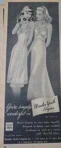 1947 Mujeres Maravilla Juvenil Lencería Vestido Sin Mangas Vintage Moda Arte Anuncio - Imagen 1 de 1
