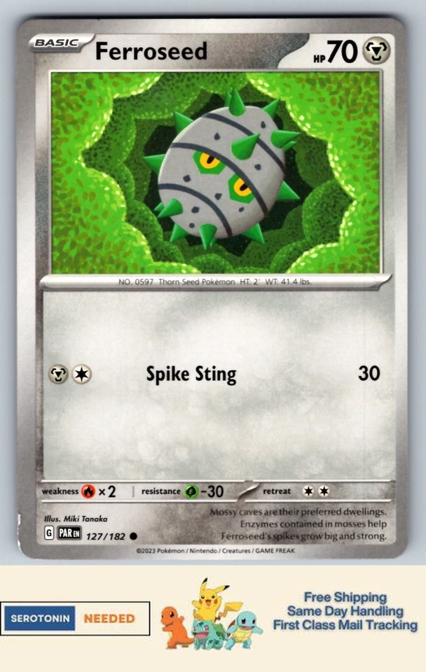 Ferroseed - #127/182 - SV04: Paradox Rift - Pokemon TCG - Image 1 of 2