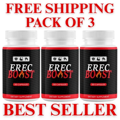 (3 Pack) Erec Boost Pills, Maximize Energy, Vitality & Stamina 180 Capsules