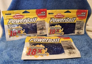 Berkley Power Bait 3.5" Meaty Chunk Flippin Blue Lot of 3 - 6 CT Pack - Picture 1 of 1