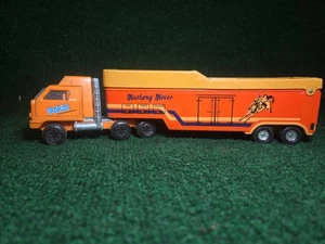 Vintage 1:48 Ertl Kenworth Semi Truck And Trailer “Mustang Mover” - Picture 1 of 5