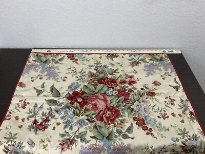 Williamsburg Floral Rosa Almohada Falsa 33"x27" Beige Borgoña Azul Verde Rojo Foto 1 de 4