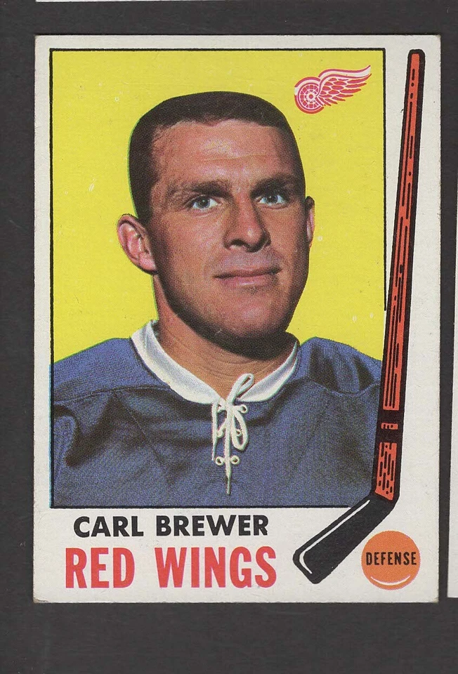 1969-70 TOPPS HKY #59 CARL BREWER/R WINGS EX/MT - Image 1 of 1