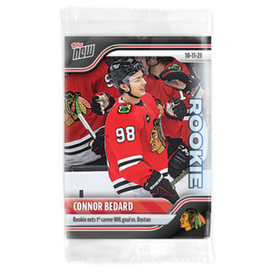Connor Bedard - 2023-24 NHL TOPPS NOW® - Sticker #5 RC BLACK HAWKS DEBUT pre ord