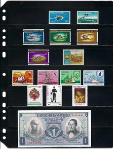 COLOMBIA. LOT 14 STAMPS MNH- 60-70s. BANCO REPUBLICA $1 PESO ORO 1972  - Picture 1 of 3