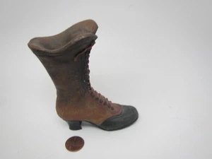 VINTAGE VIKTORIANISCHES SAMMLERSTÜCK DEKORATION STIEFEL Damen Schnürstiefel hoher Absatz 5" HOCH - Bild 1 von 9