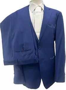 Traje Hombre Made IN Italy Sartoriale Azul Talla 48 Drop 6 Fresco Lana Primavera - Imagen 1 de 13
