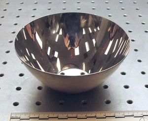 Rhodium Plated Ellipsoidal Reflector, Melles Griot 02REM012 123mm dia. Parabolic - Picture 1 of 7