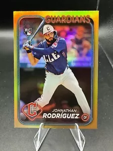 Actualización Topps 2024 #US283 Johnathan Rodriguez novato lámina arco iris dorada - Imagen 1 de 2