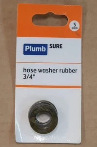Plumbsure Hose Washer Rubber Replacement Hardware Plumbing 3/4 " Pack Of 5 - Picture 1 of 3