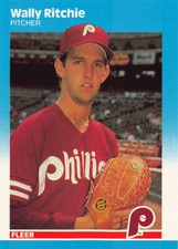 Wally Ritchie 1987 Fleer Update Baseball card #U-104 Philadelphia Phillies