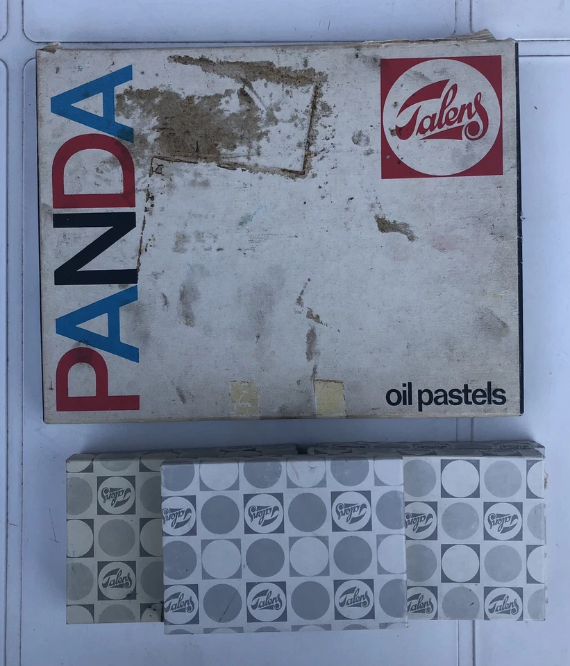 Vintage Talens Panda Oil Pastels Sets In Large Box And 5 Small Boxes - Image 1 of 4