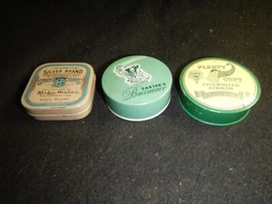 3 Vintage typewriter ribbon tins Careters Buccaneer Underwood Silver Plenty Copy - Picture 1 of 12