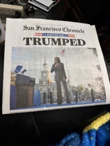 TRUMPED San Francisco Chronicle Full Issue Nov 7 2024 Trump Wins Election Harris - Picture 1 of 3