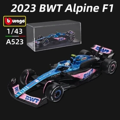 Modelo de coche fundido a presión y conductor 1:43 F1 Pierre Gasly Alpine Renault Racing A523 2023 Foto 1 de 4