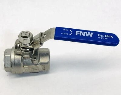 FNW ¾"FNPT  FIG. 260A BALL VALVE CF8M 1000WOG 150WSP FULL PORT   - Image 1 of 4