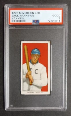 1909-11 T206 - Jack Hannifan (Hannifin) - Sovereign 350 - PSA 2 BUENO Foto 1 de 2