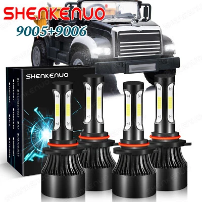 适用于 2008 - 2019 年 MACK CXU 卡车 CXU600 9005 9006 LED 车头灯灯泡套件 高/低光束 — 第 1/4 张图片