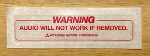3000GT Stealth Anti-Theft Decal Mitsubishi DSM Eclipse Talon Lancer Evo - Picture 1 of 1