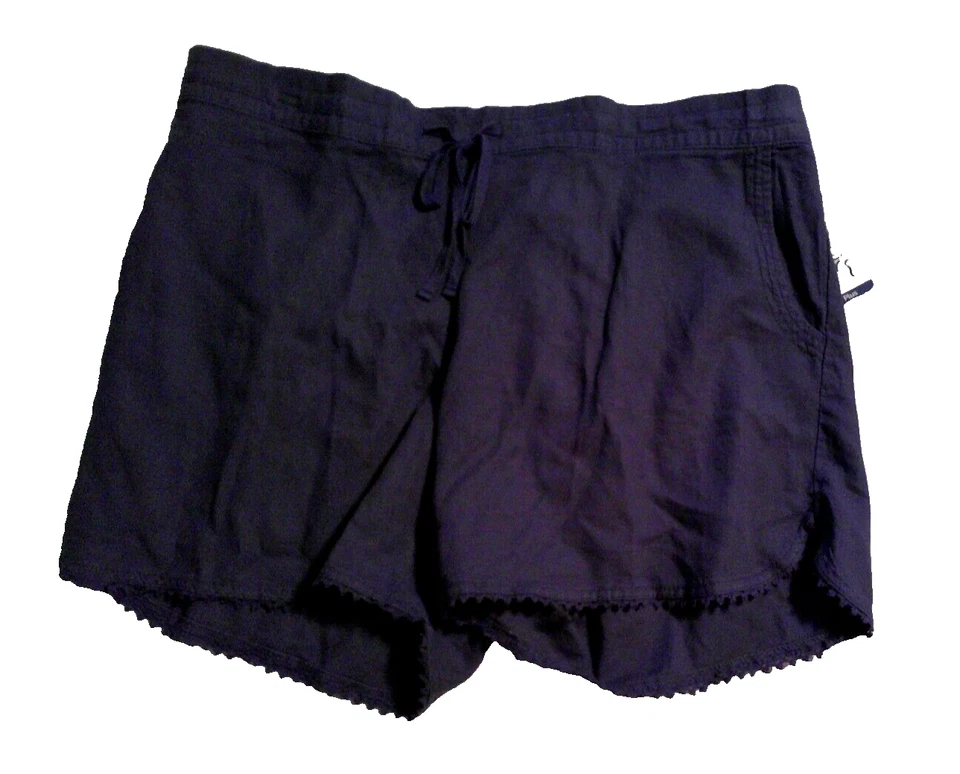 Pantalones Cortos Para Mujer 1X Plus Azul Tejido Terra & Sky 4" Entrepierna Bolsillos Delanteros Nuevos Foto 1 de 1