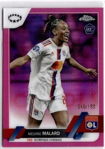Melvine Malard 2022-23 Topps Chrome Women's Pink Refractor #87 Lyon #046/199 - Picture 1 of 2