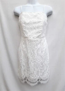NEW Lulus Dress Lace Size L White Corset Sleeveless - Picture 1 of 10