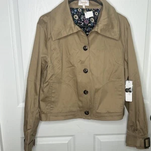 ¡NUEVO! Chaqueta de bombardero forrada con estampado Laundry SHELLI SEGAL L1SR7025, 12 - Taladro caqui - Imagen 1 de 7