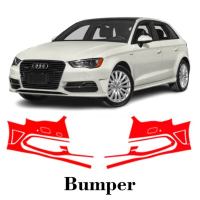 Front bumper PreCut PPF Paint Protection Film For Audi A3 e-tron 2016 - Image 1 of 4