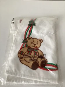 Sellado en paquete original - Paño facial de oso de peluche vintage de Navidad - Imagen 1 de 4