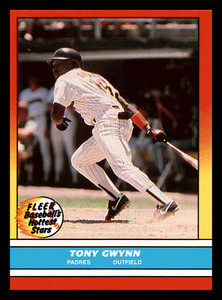 1988 Fleer Hottest Stars Tony Gwynn HOF #15 San Diego Padres EX