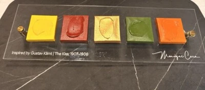 Paleta de pintura decorativa colgante de pared inspirada en Gustav Klimt 1907/08 El beso Foto 1 de 4
