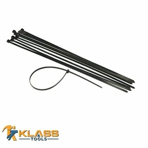 8" x 3,6 mm strapazierfähige schwarze Zip-Binder, Kabelbinder - Bild 1 von 1