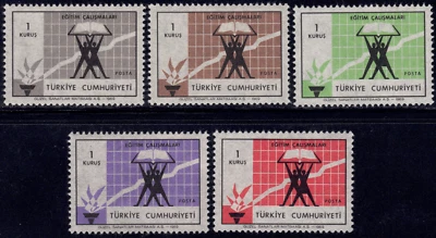 1969 Turkey SC# 1804-1808 - Educational Progress - 5 Different Stamps - M-H   - Image 1 of 2