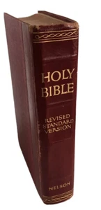 Vintage Red Holy Bible Revised Standard Version 1952 Thomas Nelson & Sons - Bild 1 von 8