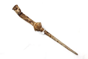Antique Tribal Spearhead Butt End Spear Bhala Stiletto Boot Survival Bowie H706 - Bild 1 von 8