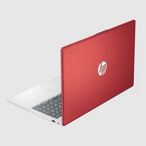 HP 15 Laptop 15.6" HD Pentium Quad-Core N200 4GB 128GB SSD Webcam Win 10 S Red - Picture 1 of 8