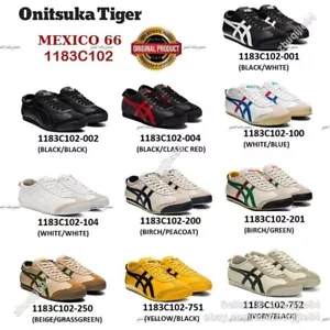 Onitsuka Tiger MEXICO 66 Birch/peacoat Unisex Sneakers Authentic Shoes 1183C102 - Picture 1 of 83