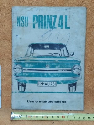 NSU PRINZ 4 L - USO E MANUTENZIONE - leggi tutto - Immagine 1 di 4