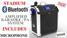 Stadium Portable Amplified Active PA Speaker Bluetooth Radio USB MP3 Guitar Amp