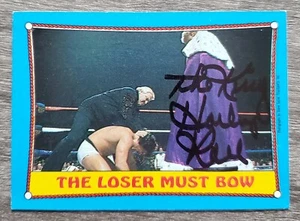 The King Harley Race Signed 1987 WWF Card #34 WWE Wrestling Topps HOF RAD - Picture 1 of 1