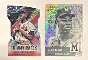 2023 Topps Stadium Club Triumvirates Red Die Cut Hank Aaron #T-30 Atlanta Braves - Picture 1 of 2