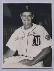 1945 McCarthy 6 x 8 Foto George Caster Detroit Tigers Autogramm (gest.-1955) - Bild 1 von 2