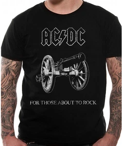 AC DC For Those About To Rock T Shirt Official We Salute You Cannon Blk S-3XL - Picture 1 of 10